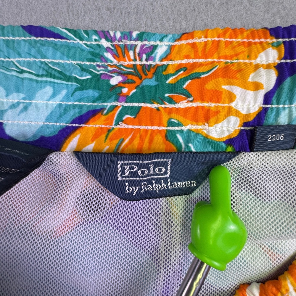 Polo Ralph Lauren Swim Trunks Men's XXL Purple Tropical Floral Hibiscus Shorts - Picture 2 of 11